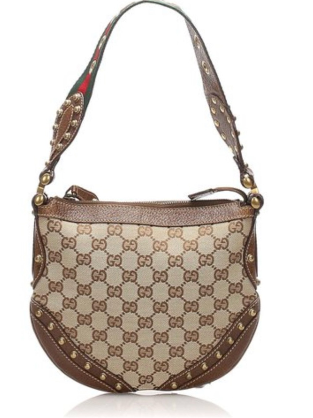 Gucci Small Monogram Pelham Studded Bag